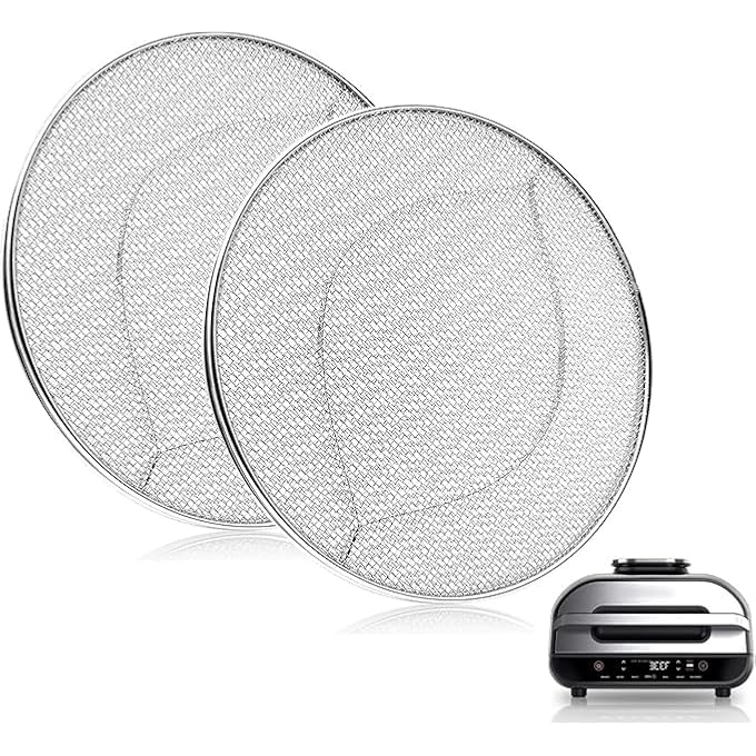 YelaJoy 2Pcs Replacement Splatter Shield  HeavyDuty Stainless Steel Splatter Screen Accessories Compatible With Foodi Smart Xl 6In1 Grill Fg550 Bg500A Dg551 Models  Dishwasher Safe  Reusable - Image 1