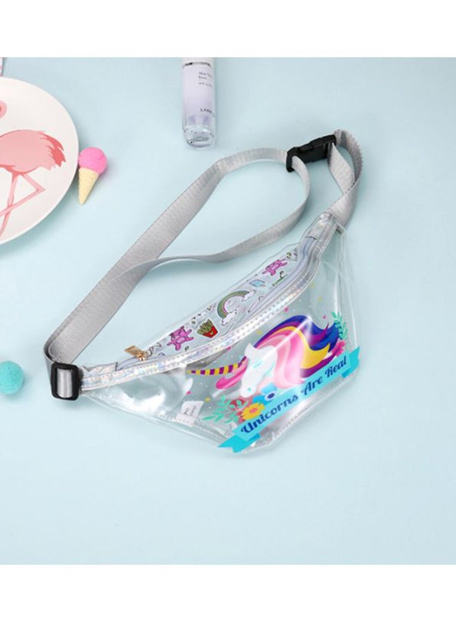 بيوينتي حقيبة خصر مضادة للماء بتصميم رسوم كرتونية شفاف/ أزرق/ وردي - Image 3
