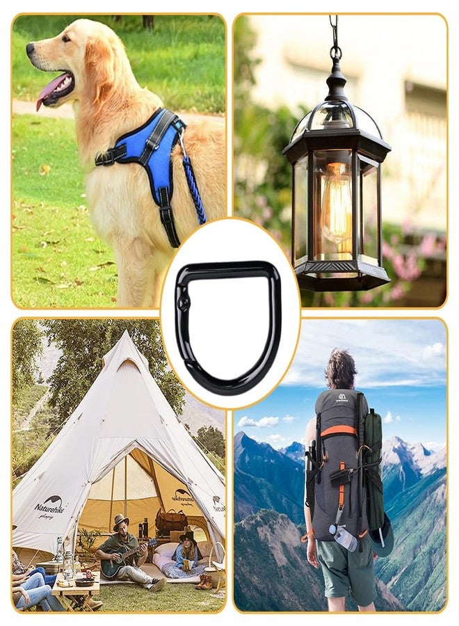 Pretwad Small Carabiner Clips 10Pcs Spring D Rings Spring Snap Hook Carabiner Keychain Key Hooks Buckles Clasp for Sewing Dog Collar Purse Shoulder Bag Chain Paracord Lanyard Trigger D-Rings Keyrings - Image 5