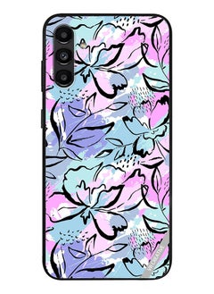 Protective Case Cover For Samsung Galaxy A13 5G Abstract Flowers Print Design Multicolour