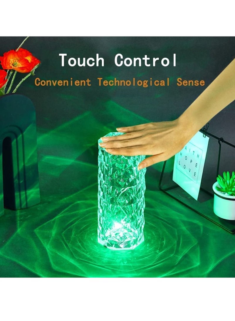 Contex Rose Diamond USB Rechargeable Table Touch Lamp - Image 3