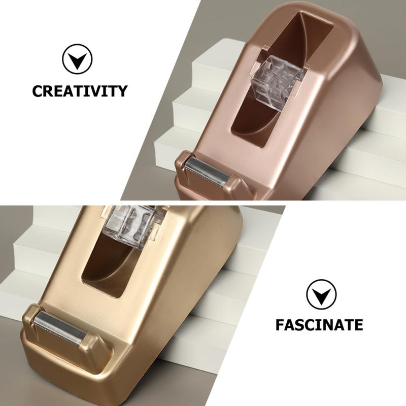 Heavy Duty Tape Dispenser Cutter 2 Pack Portable Desk Tape Holder with Non Slip Base - Image 4