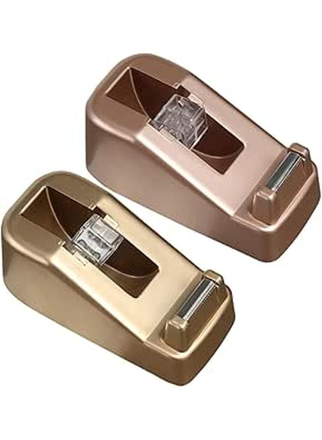 Heavy Duty Tape Dispenser Cutter 2 Pack Portable Desk Tape Holder with Non Slip Base - Image 1