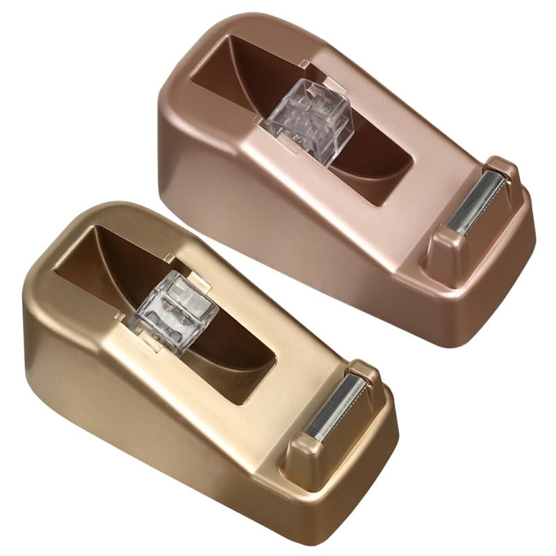 Heavy Duty Tape Dispenser Cutter 2 Pack Portable Desk Tape Holder with Non Slip Base - Image 2