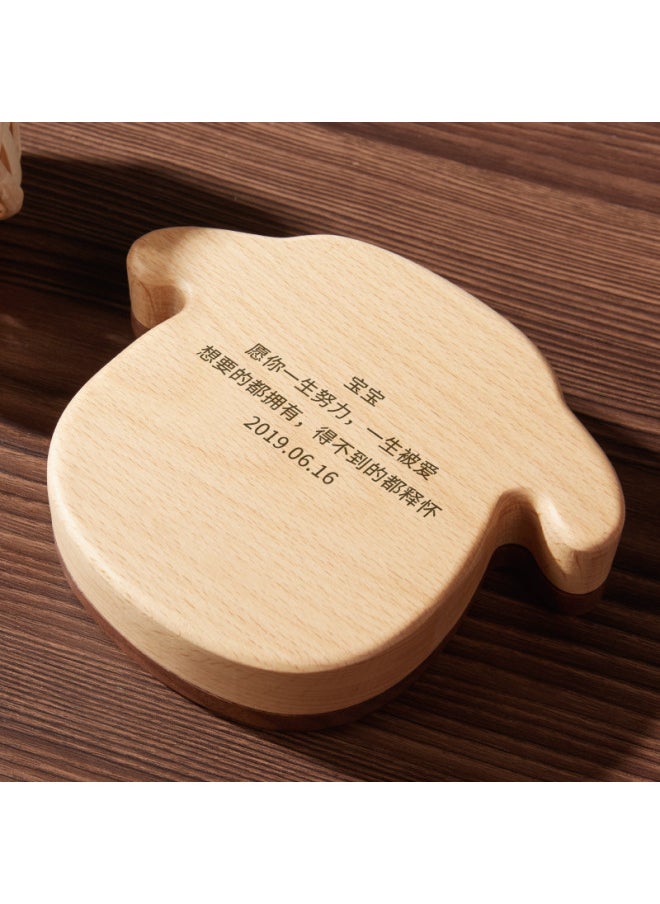 Generic Mu Mu Zodiac Teeth Box Children's Solid Wood Teeth Storage Box For Boys And Girls Preservation Fetal Hair Commemorative Teeth Replacement Collection Box-Color:Zodiac Rat Deciduous Teeth Box  - Image 3
