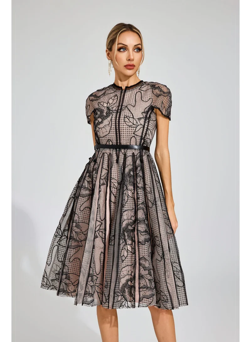 Malthus Mesh Midi Dress