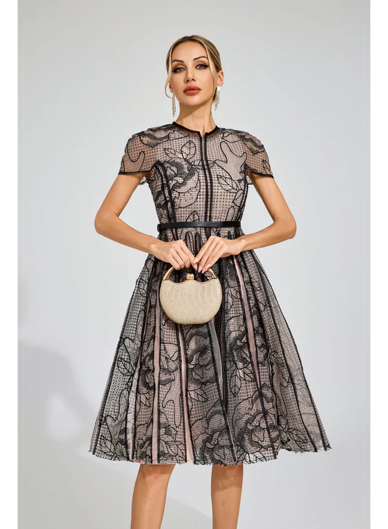 Catchall  Malthus Mesh Midi Dress for Women | Best Price UAE