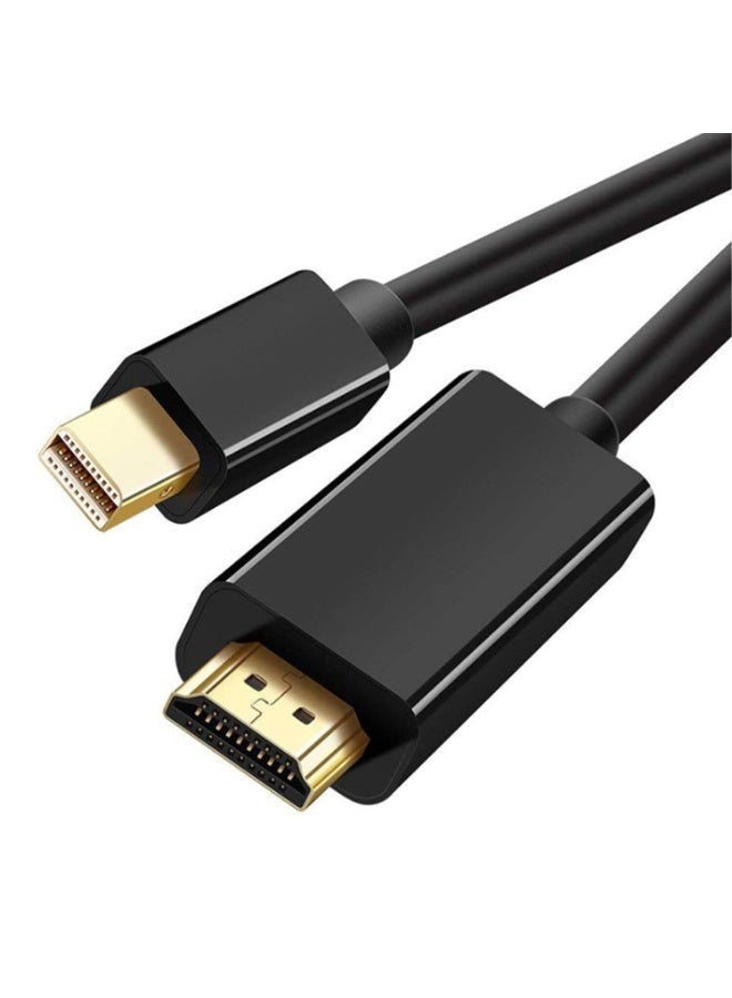 Mini DisplayPort to HDMI Cable 6FT - High-Quality Mini DP (Thunderbolt) to HDMI Adapter for MacBook Air/Pro, Surface Pro, iMac, Monitor, Projector, and More - Image 1