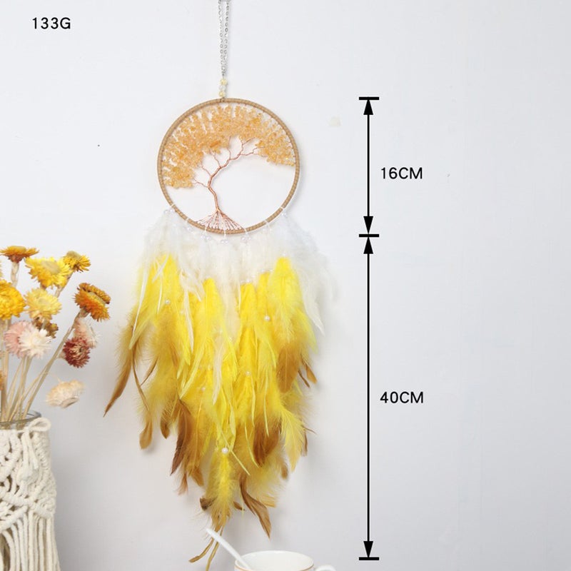 Exclusive Supply Of Tree Of Life Dream Catcher Gravel Craft Decoration Room Wind Chime Pendant Home Decoration Dream Catcher - Image 5