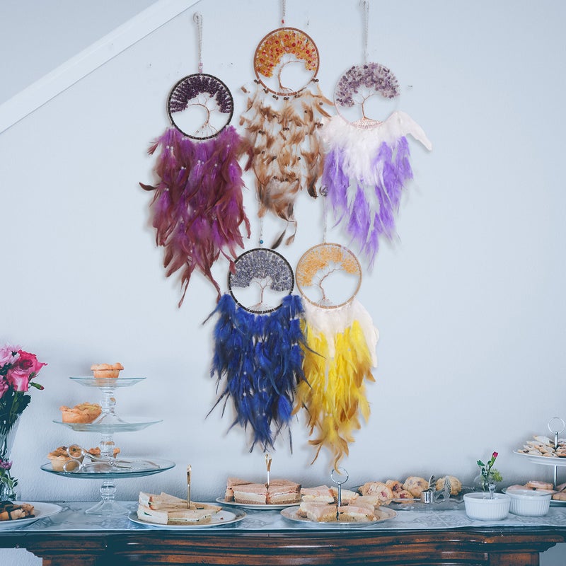 Exclusive Supply Of Tree Of Life Dream Catcher Gravel Craft Decoration Room Wind Chime Pendant Home Decoration Dream Catcher - Image 2