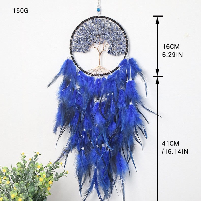 Exclusive Supply Of Tree Of Life Dream Catcher Gravel Craft Decoration Room Wind Chime Pendant Home Decoration Dream Catcher - Image 1