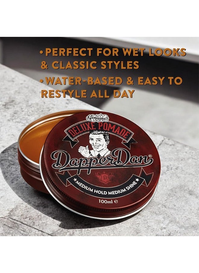 Dapper Dan Deluxe Pomade By Dapper Dan, Medium Hold Medium Shine, No Greasiness Or Flakiness, Citrus & Vanilla Fragrance 100ml  - Image 2