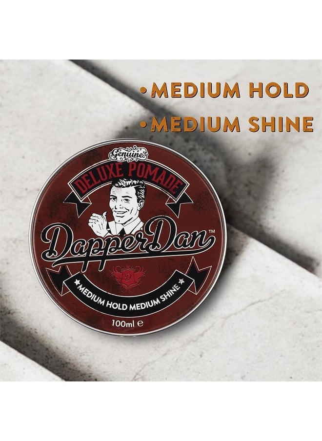 Dapper Dan Deluxe Pomade By Dapper Dan, Medium Hold Medium Shine, No Greasiness Or Flakiness, Citrus & Vanilla Fragrance 100ml  - Image 3