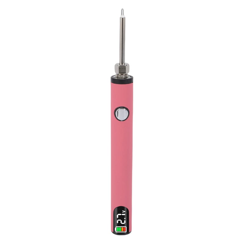 Thread Burning Pen Kit Rechargeable for Jewelry Making Beading Leather Craft Sewing Weaving Stringing Portable Digital Display Pink - Image 2