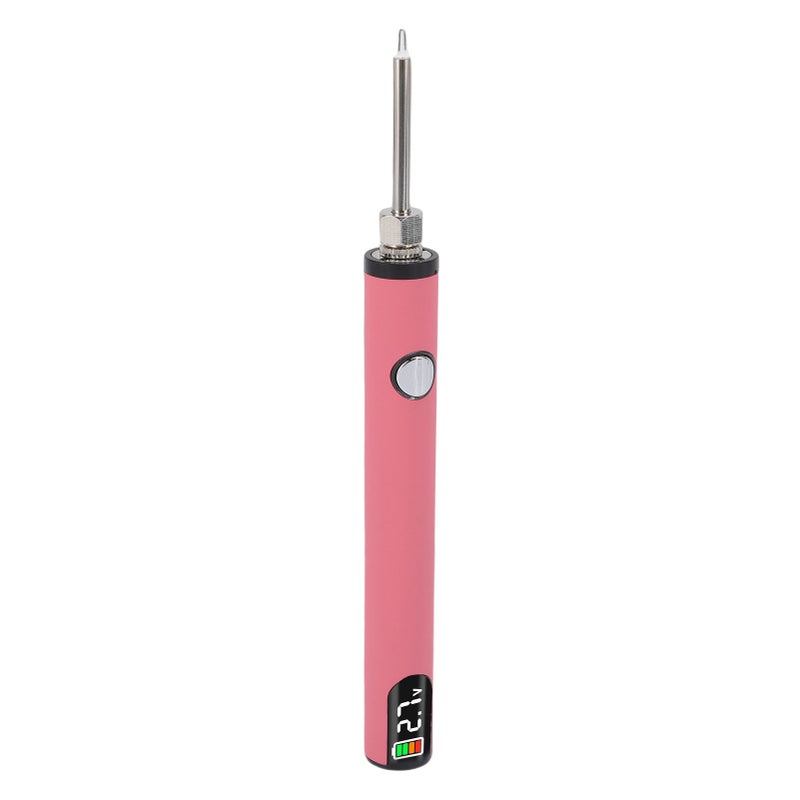 Thread Burning Pen Kit Rechargeable for Jewelry Making Beading Leather Craft Sewing Weaving Stringing Portable Digital Display Pink - Image 3