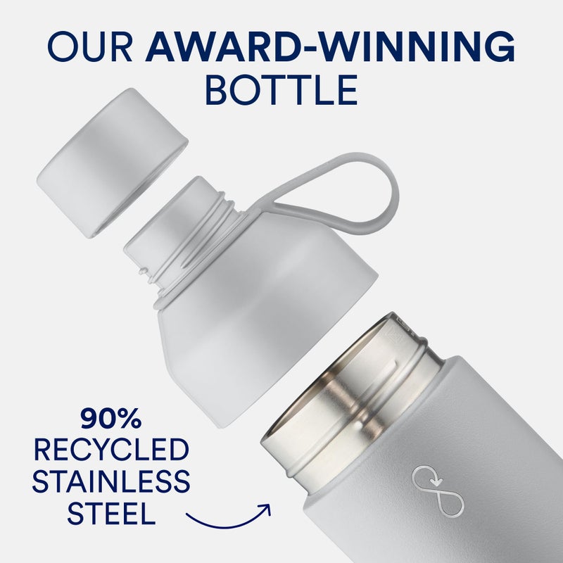 Ocean Bottle Big 34 oz | Stainless Steel Water Bottle | Reusable & Sustainable | Keeps Drinks Cold & Hot | Eco Friendly Gift (Rock Grey) - Image 2