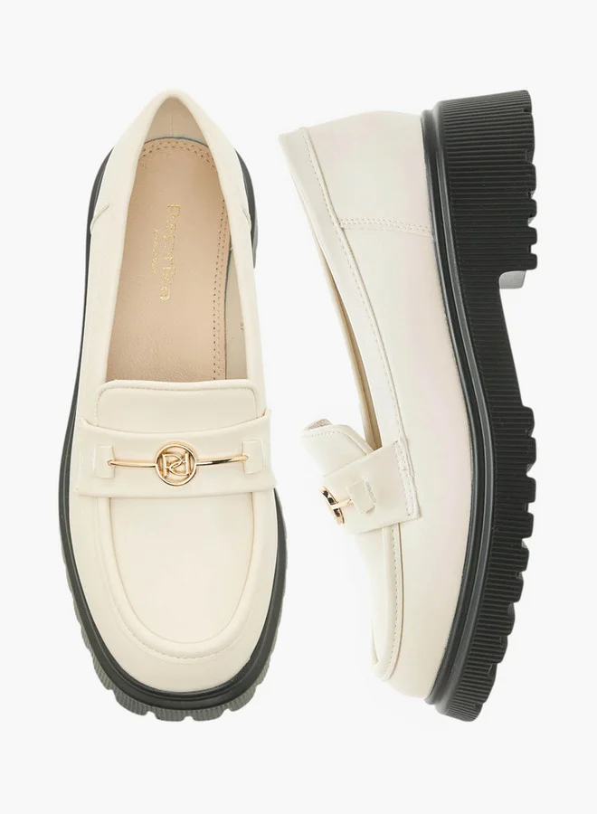 بابريكا Women Metal Accent Slip-On Loafers