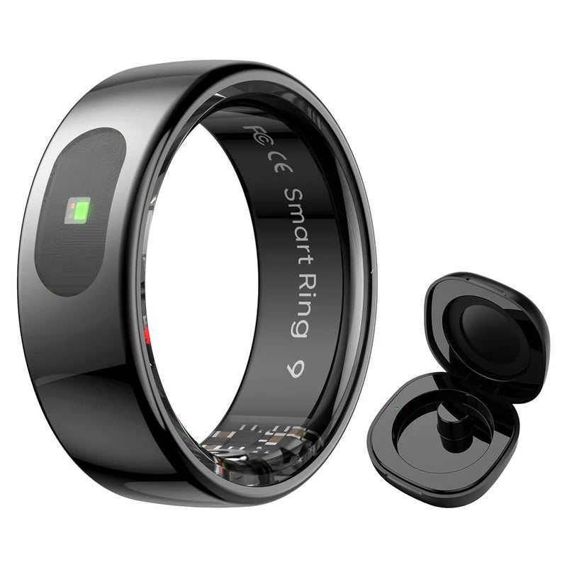 MISIRUN R08 Smart Ring Men Women Touch Control Function IP68 5ATM Waterproof Step Count Multi Sport Health Monitor Heart Rate Smart Ring, Black 2947897 - Image 2