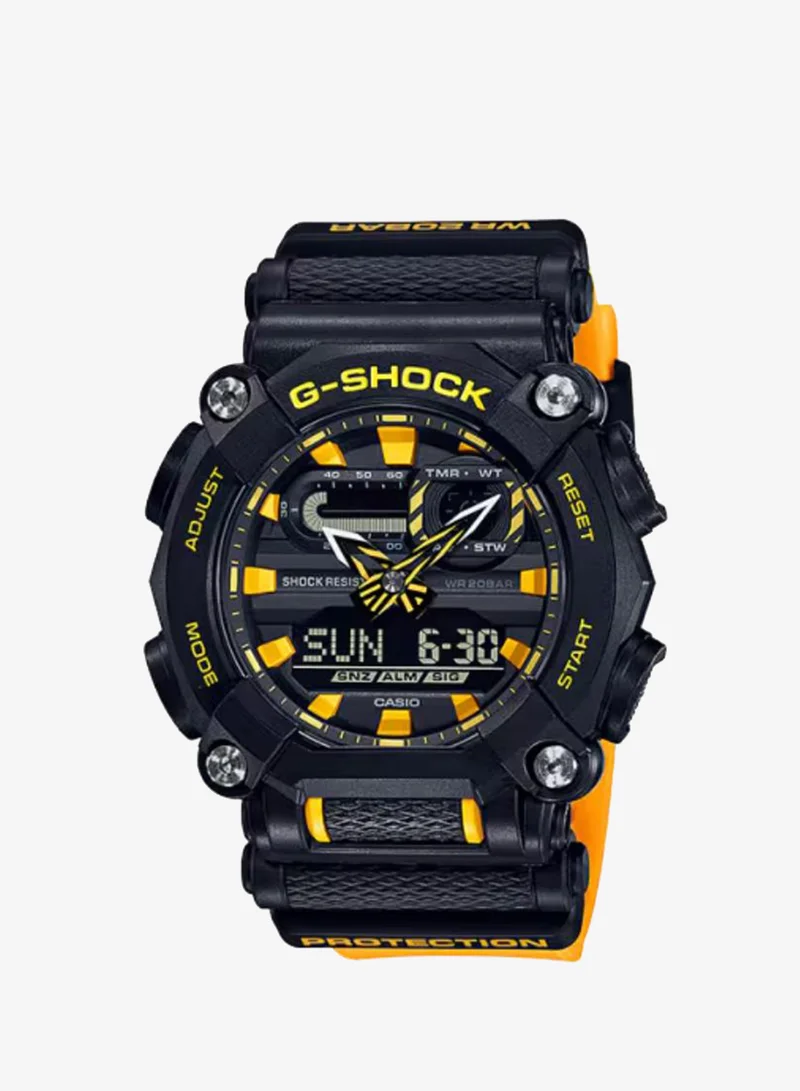 جي شوك Men's Analog-Digital Display Watch With Black Resin Strap - GA-900A-1A9DR