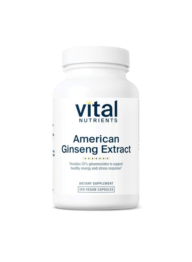 Vital Nutrients مغذيات حيوية - الجينسنغ الأمريكي - دعم الطاقة - التحمل العقلي والبدني - 100 كبسولة نباتية لكل زجاجة - 250 ملغ - Image 1