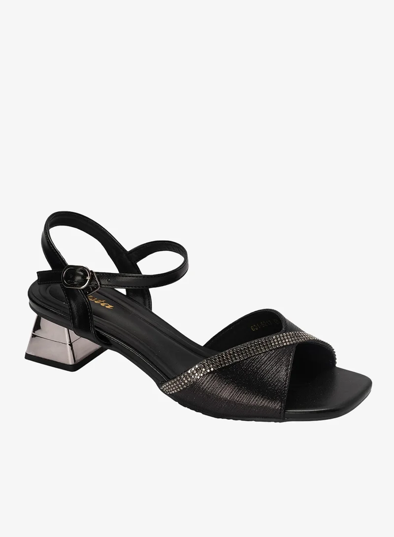 Bata Block Heel Ankle Strap Sandals