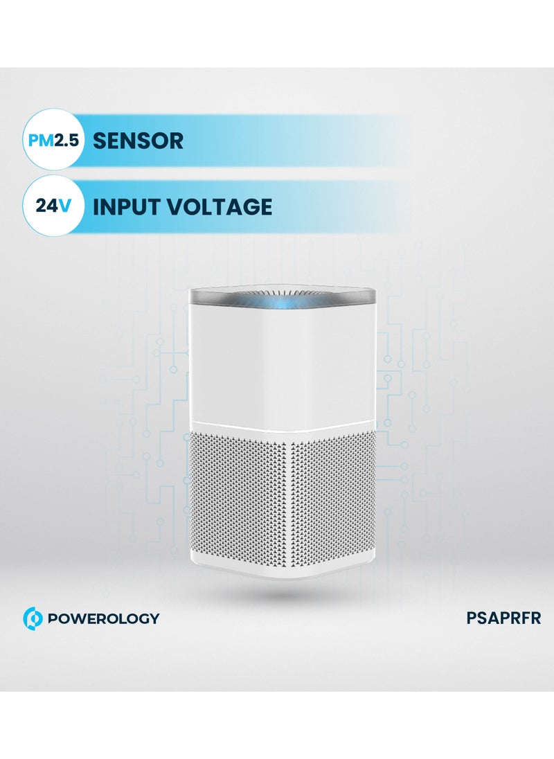 Smart Air Purifier / Eliminate Odor and Smoke / Shield Yor Space from Allergens / Dust Mites/ Pet hair/ Mold/ Pollen / Low-Noise - White