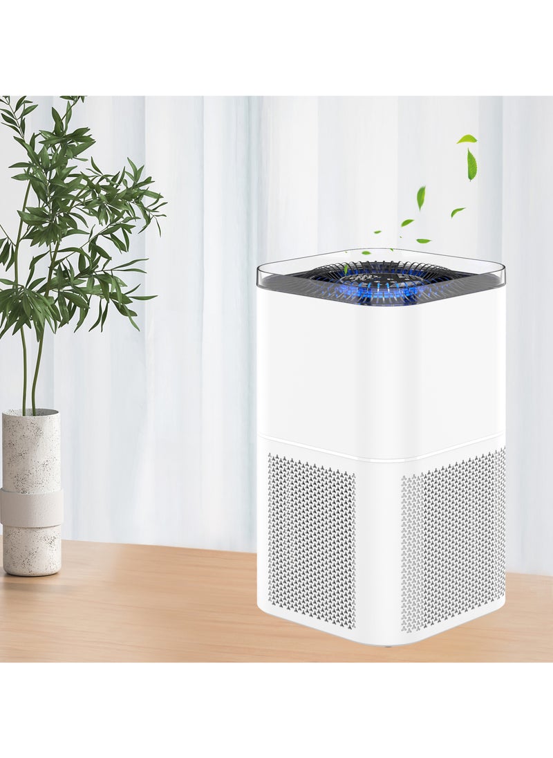 Smart Air Purifier / Eliminate Odor and Smoke / Shield Yor Space from Allergens / Dust Mites/ Pet hair/ Mold/ Pollen / Low-Noise - White