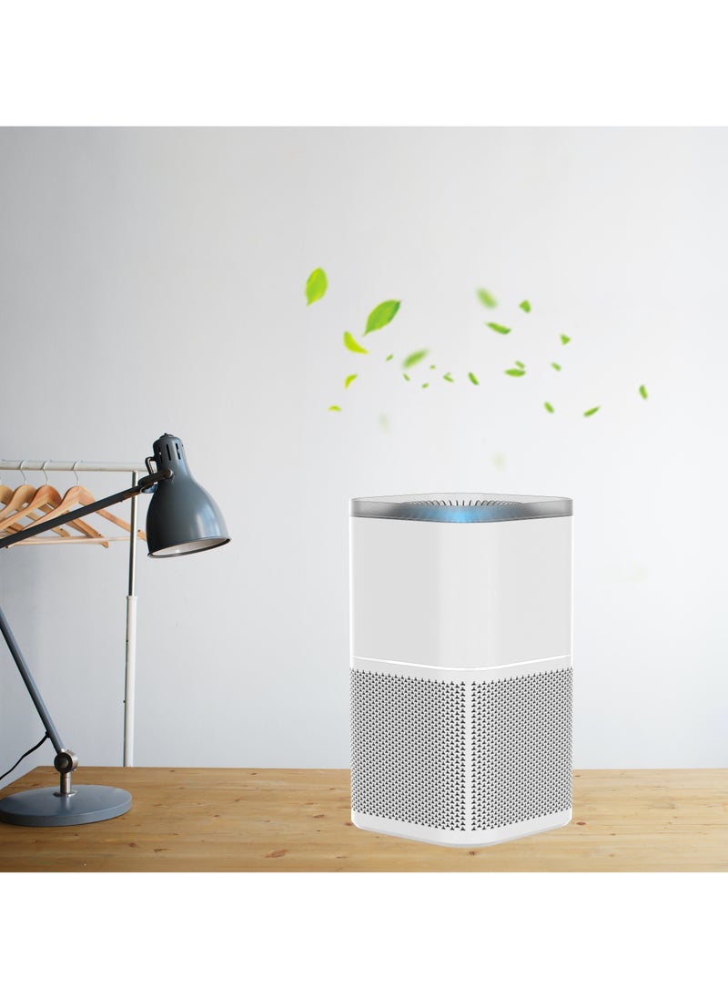 Smart Air Purifier / Eliminate Odor and Smoke / Shield Yor Space from Allergens / Dust Mites/ Pet hair/ Mold/ Pollen / Low-Noise - White