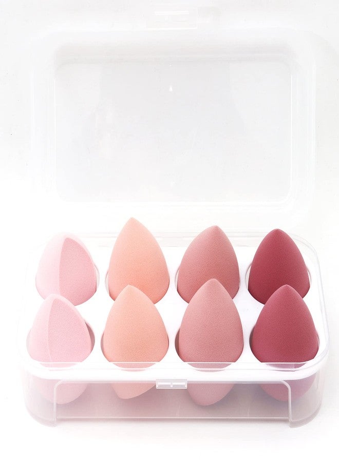 VOBRAMY 8 PCS Makeup Sponges Blender Latex-Free Vegan Beauty Sponge Professional Beauty Sponge Blender Makeup Egg Foundation Blending - Image 1