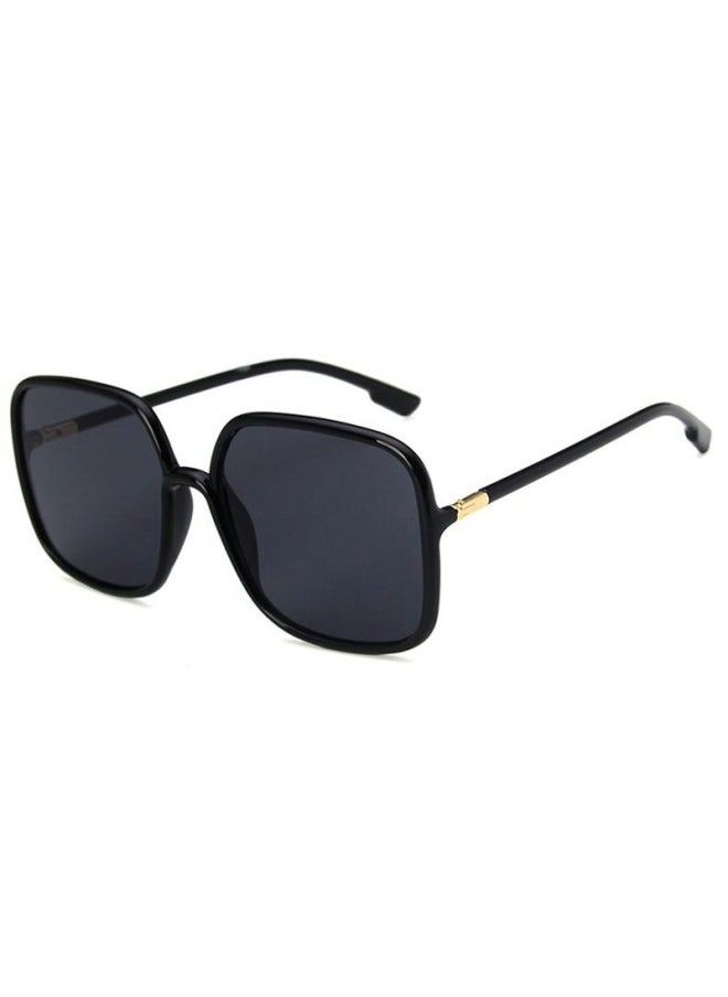 Generic - New Oversized Square Sunglasses  Fashion Square Women's Eyewear Men's Outdoor Driving Sun Shading Glasses UV400 Gafas De Sol-Lenses Color:Black blue-Frame Color:As Picture - Image 1