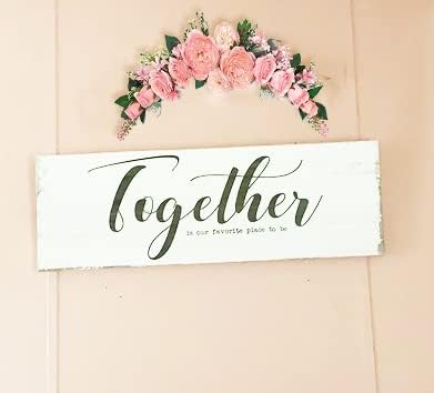 OrgMemory Arch Flowers, OrgMemory Artificial Floral Swags, 23", Decorative Swag, Artificial Flower Swag for Door Wedding Party Wall Home Decor (Peach) - Image 5