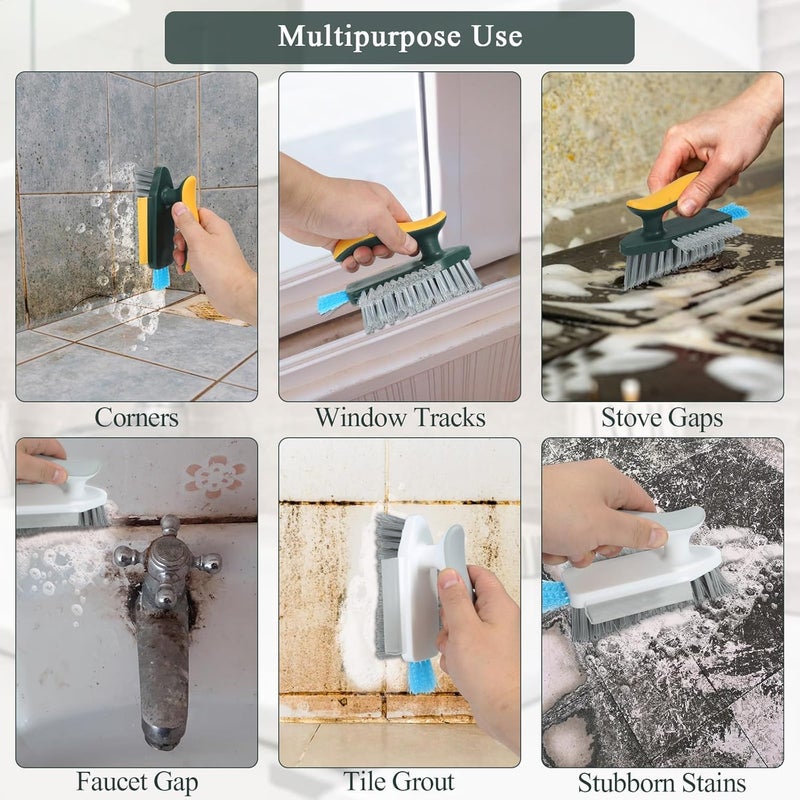 ESTAMINE Multi-Purpose Gap Cleaning Brushes, Durable Bristles Suitable for All Surfaces, Stubborn Stains Remover, Crevice Scrub Brush, Ideal for Kitchen, Bathroom, Tracks, and Shoe Seams (Pack of 2) - Image 2