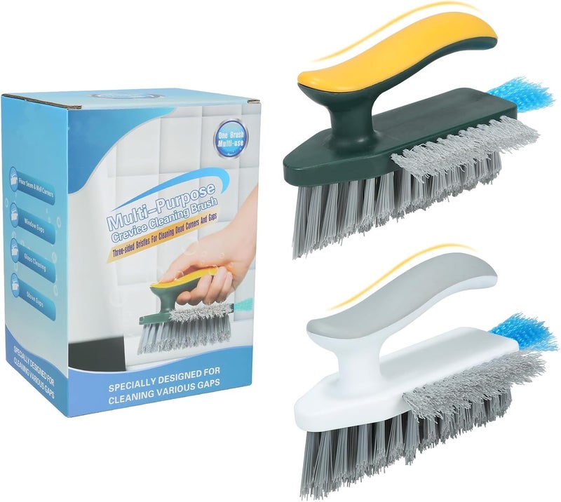 ESTAMINE Multi-Purpose Gap Cleaning Brushes, Durable Bristles Suitable for All Surfaces, Stubborn Stains Remover, Crevice Scrub Brush, Ideal for Kitchen, Bathroom, Tracks, and Shoe Seams (Pack of 2) - Image 1