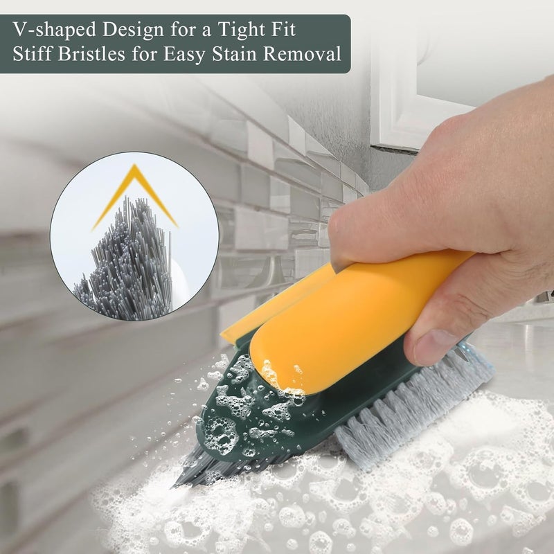 ESTAMINE Multi-Purpose Gap Cleaning Brushes, Durable Bristles Suitable for All Surfaces, Stubborn Stains Remover, Crevice Scrub Brush, Ideal for Kitchen, Bathroom, Tracks, and Shoe Seams (Pack of 2) - Image 3