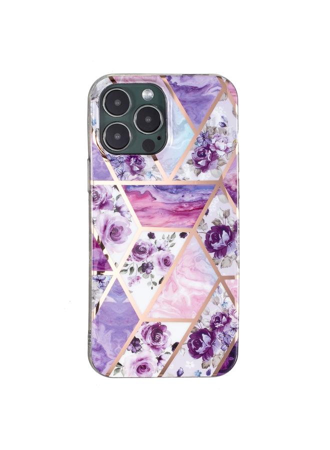 اس-توب جراب لهاتف iPhone 13 Pro Max مصنوع من مادة TPU بنمط رخامي مطلي بالكهرباء - Image 2