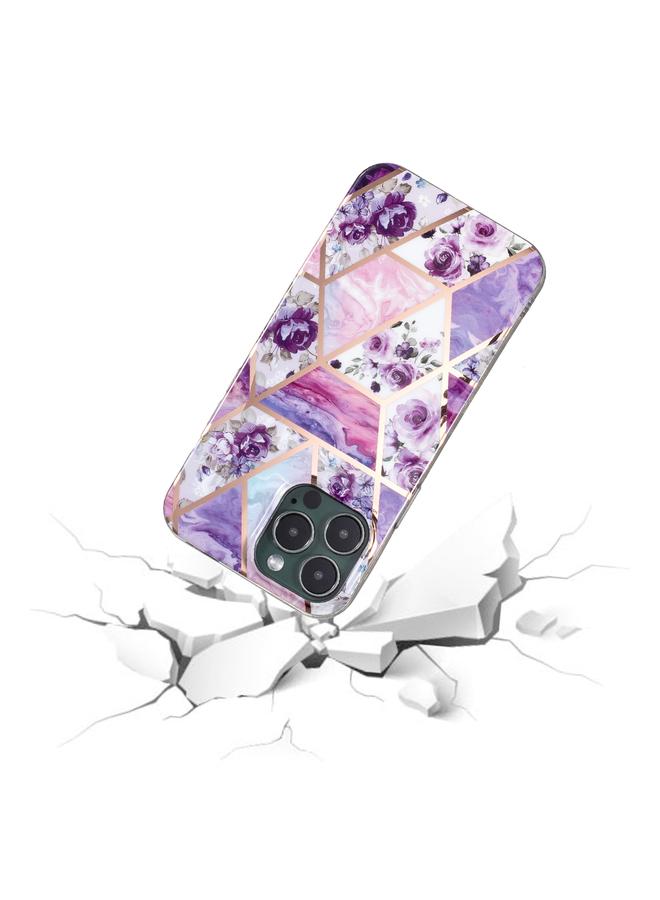 اس-توب جراب لهاتف iPhone 13 Pro Max مصنوع من مادة TPU بنمط رخامي مطلي بالكهرباء - Image 4