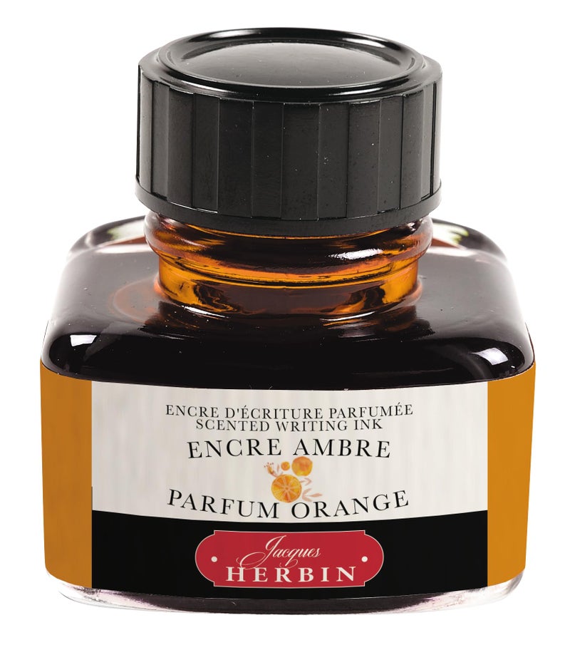 Jacques Herbin Fountain Pen Ink, Orange, 30ML Bottle - Image 1
