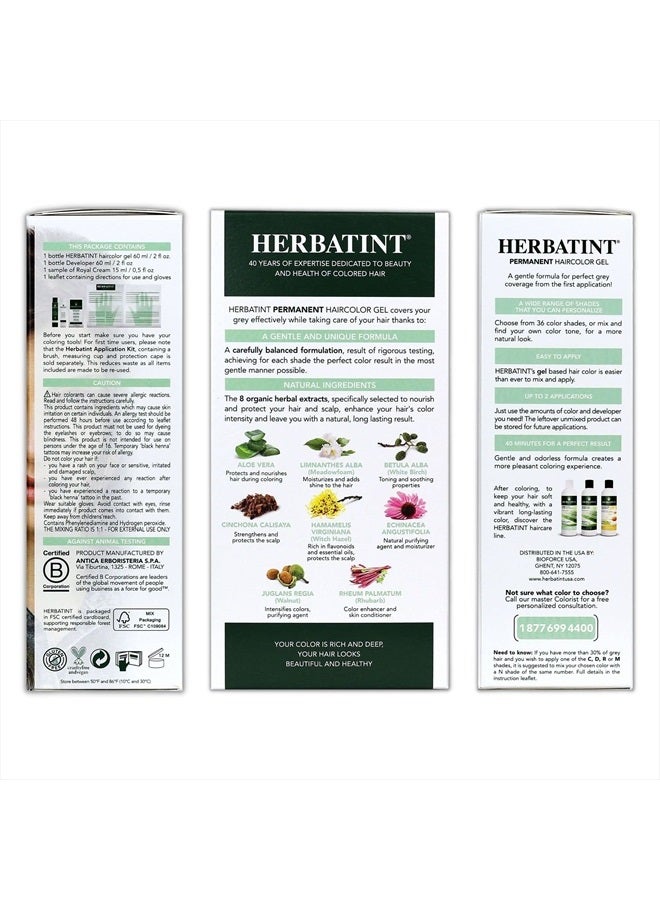 Herbatint Permanent Haircolor Gel, 6D Dark Golden Blonde, Alcohol Free, Vegan, 100% Grey Coverage - 4.56 oz - Image 2