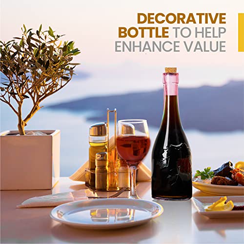 BULK PARADISE Assorted Reddish Glass Bottles with Corks, 6 Pack, 2.5in X 9in, 16oz - Image 4