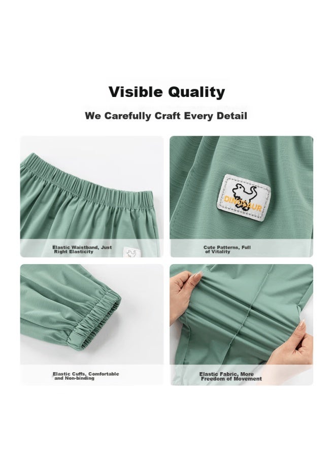 Nubiwu Children's Clothing, Kids' Pants, Summer Lightweight Breathable Sports Trousers, Boys' Casual Long Pants, Big Kids' Mosquito-proof Pants