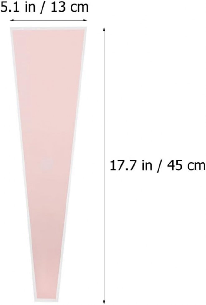 Zerodeko 50pcs Pink Opp Bouquet Packaging Sleeves Flower Wrapping Bags Decorative Rose Packaging Supplies for Florists and Wedding Arrangements - Image 2