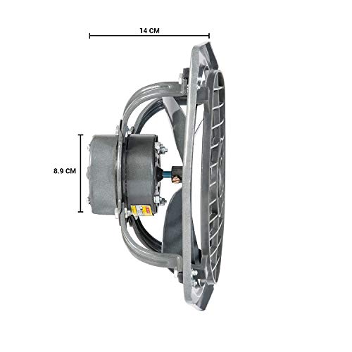 Usha Aeroclean 300 mm (12‑Inch) Exhaust Fan | Goodbye Oil & Dust Lacquer Coating | 100% Copper Motor | Scratch‑&‑Stain‑Resistant | Aerodynamically Balanced Blades | 2‑Year Warranty| Metallic Grey - Image 4