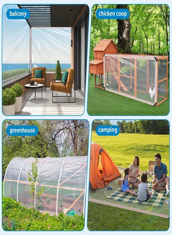 Welacymet Clear Tarps Heavy Duty Waterproof 4x6,Clear Plastic Tarp with Grommets,Transparent PVC Vinyl Tarpaulin for Outdoor,Plant,Garden,Chicken Coop,Patio,Cat Litter - Image 5