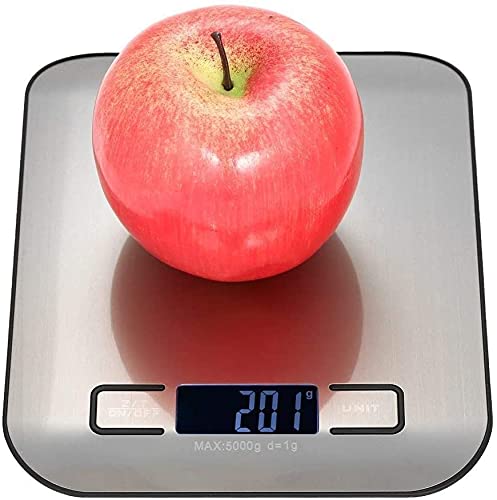 Orrda Digital Kitchen Scale Stainless Steel Food Liquid Weighing Scale Digital Weight Machine for Food Baking Cooking LCD Screen Counter Top Weight Machine Upto 5 kg - Image 1