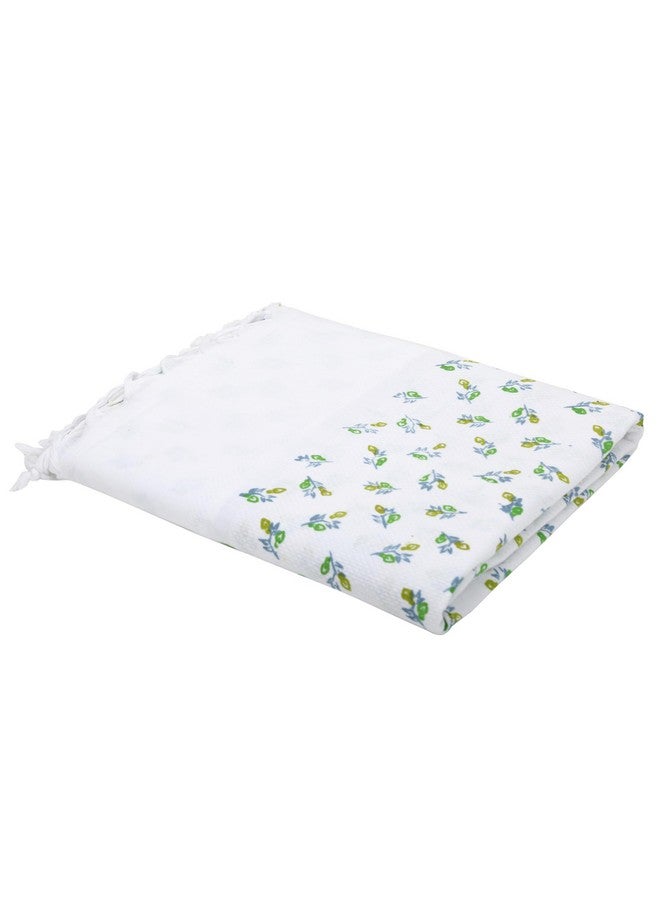 ZAHYA Floral Bath Towel 100% Fine Cotton Large Size (Set of 2) Assorted | Absorbent, Quick Dry, Feather Light, Super Soft | (Fringe Border) - Image 4