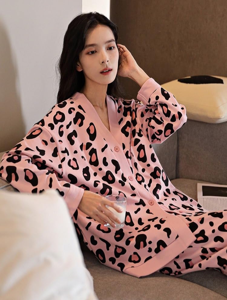 Celary Korean Style Women’s Night Suit|| Cute Printed Pajama Set with Long Sleeve Top & Pants|| Cotton Loungewear||Winter Night Dress|| Full Sleeves with Front Buttons - Image 4