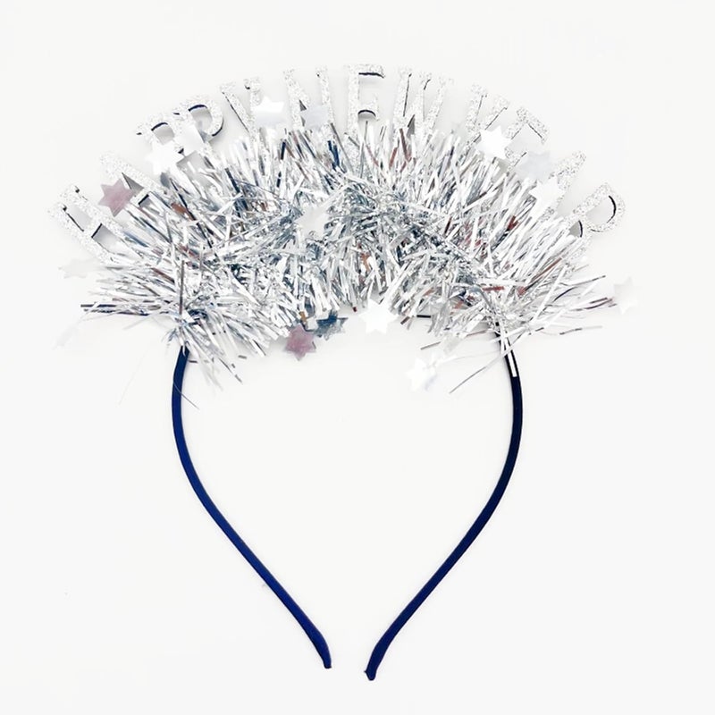 Soochat Happy New Year Headband Tiara New Years Eve Hairbands New Year Party Supplies Hair Accessory Gifts