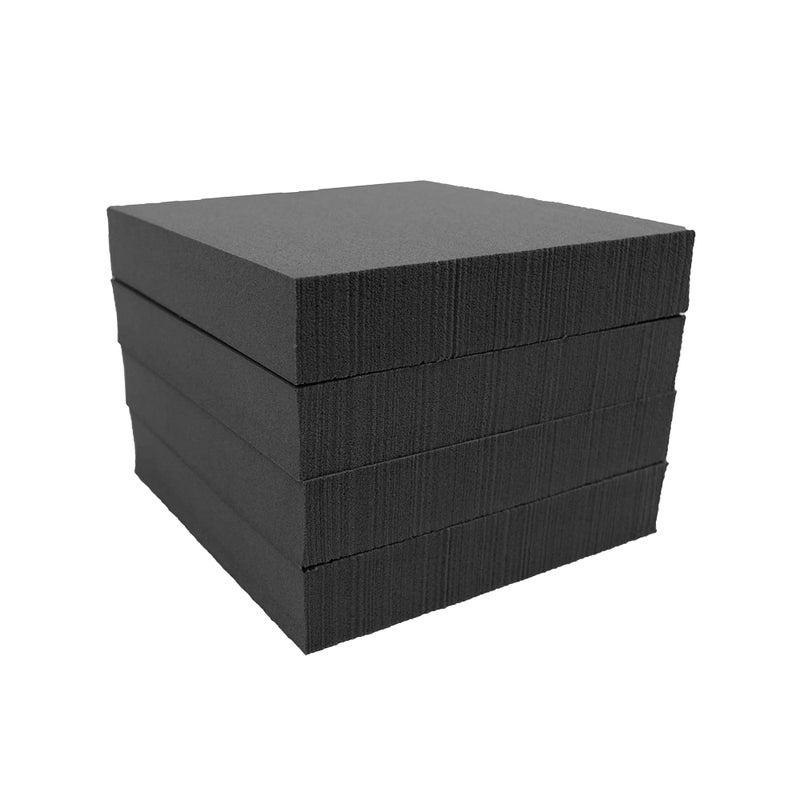 XCEL Set of 4 MultiPurpose AntiVibration Pads  Protection for Furniture  Appliances  Closed Cell Foam Rubber Pad 4 x 4 x