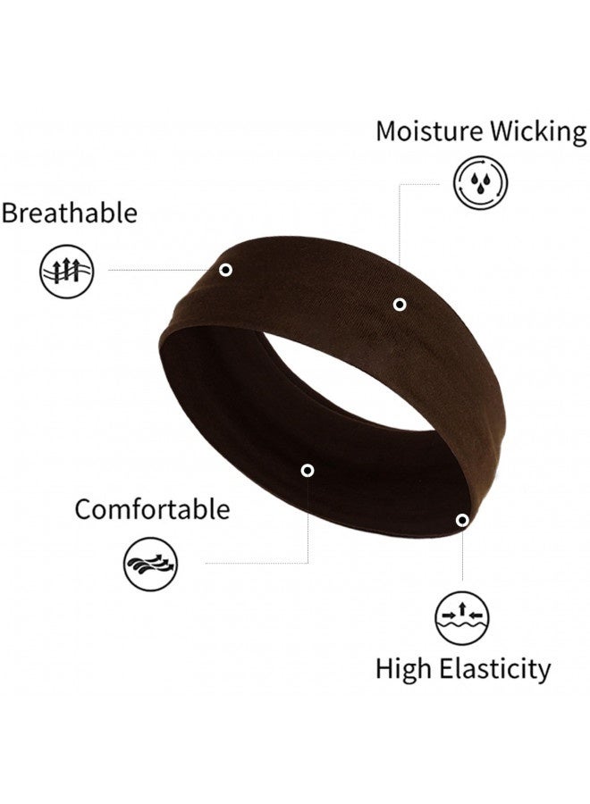 TERSE TERSE Cloth Headbands for Women Pink Hair Bands for Women Non Slip Soft Fabric Thin Head Band Elastic Sweat Hairbands Cute Hair Wrap for Girls Fashion Hair Accessories for Women  - Image 4