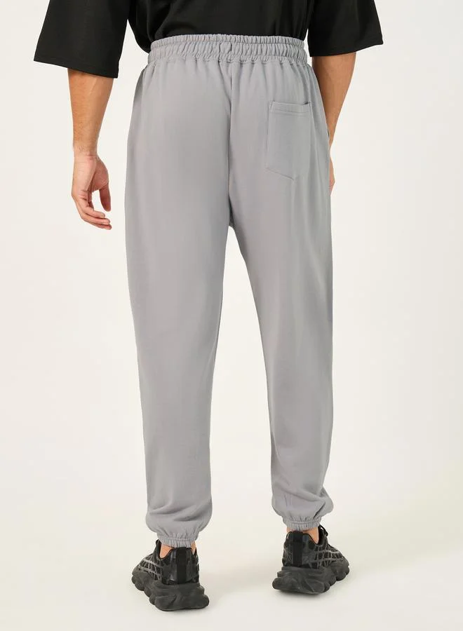 Styli Styli Mid Rise Oversized Joggers with Seam Details